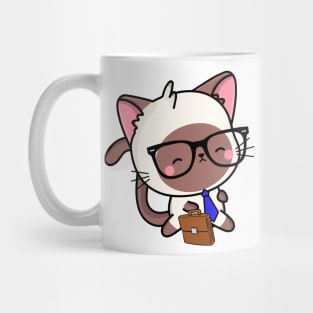 Funny Cat is on the way to work Mug
